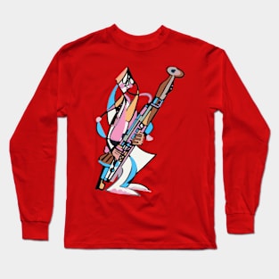Bunny Bassoonist by Pollux Long Sleeve T-Shirt